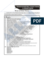 Trigonometric Functions and Equations (Unit - 1)