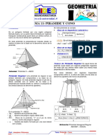 Geometría de pirámides y conos