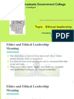 Topic: Ethical Leadership: Subject: Business Ethics and Corporate Governance
