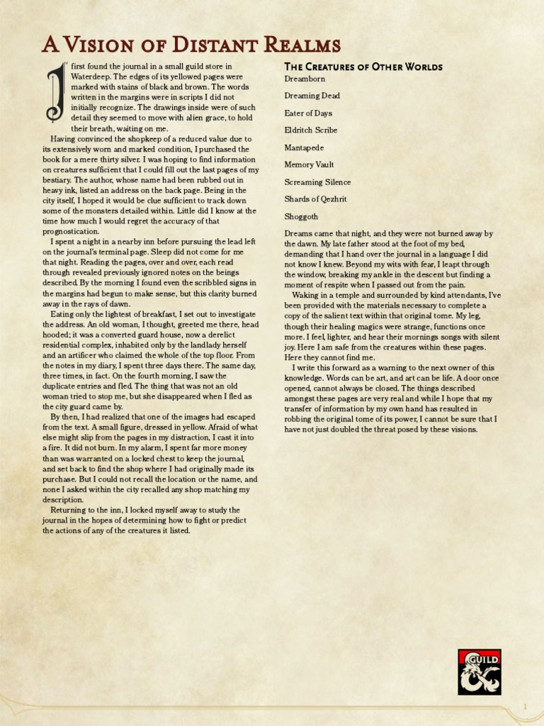 A Vision of Distant Realms | PDF