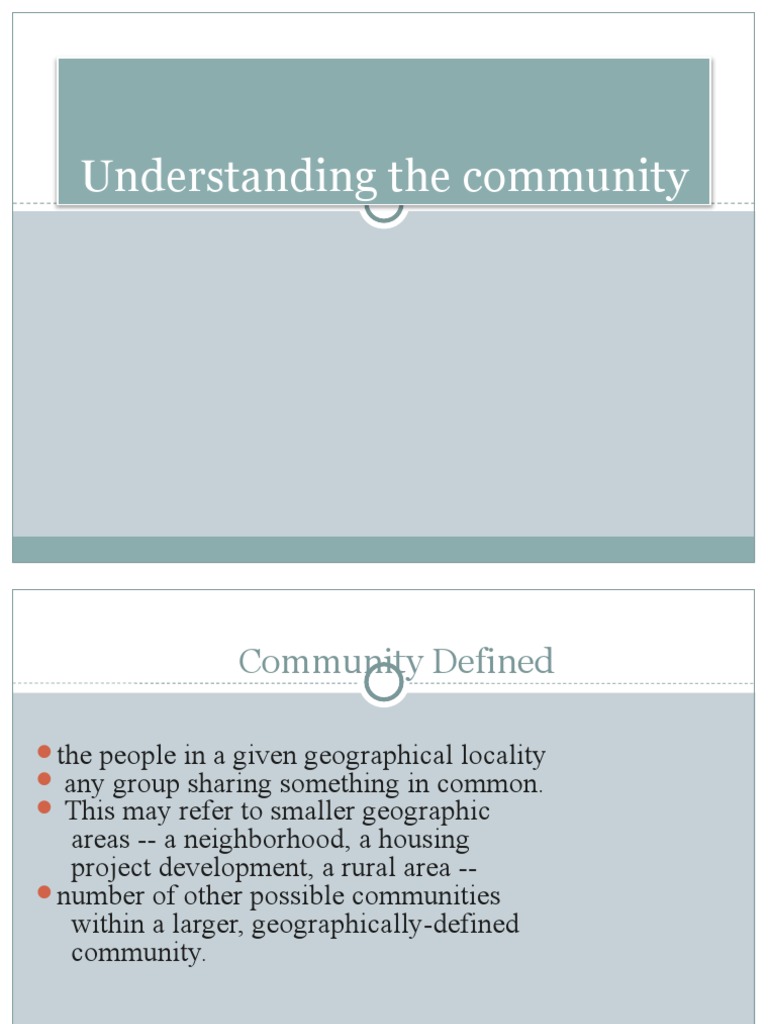 Understanding The Community | PDF | Community | Value (Ethics)
