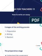 English For Teachers 11: How To Write An Essay