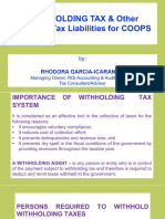 Withholding Tax Guide for COOPS