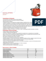 Especificaciones Quemador de Gas Horno Calimx