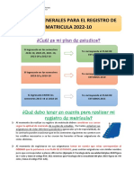 Pautas Generales para El Registro de Matricula 2022 10