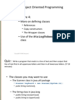 CS102 - Object Oriented Programming - Lecture 4:: - More On Defining Classes