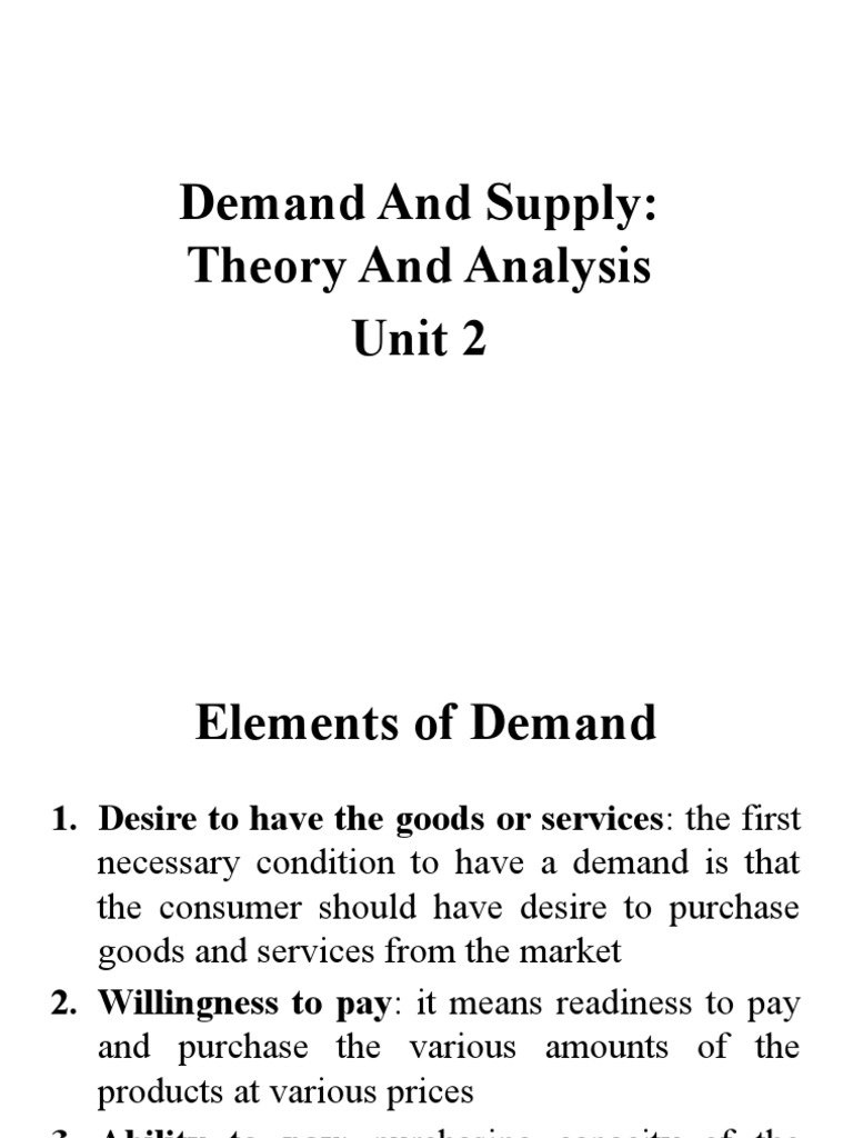 Demand and Supply Analysis | PDF | Demand | Supply (Economics)