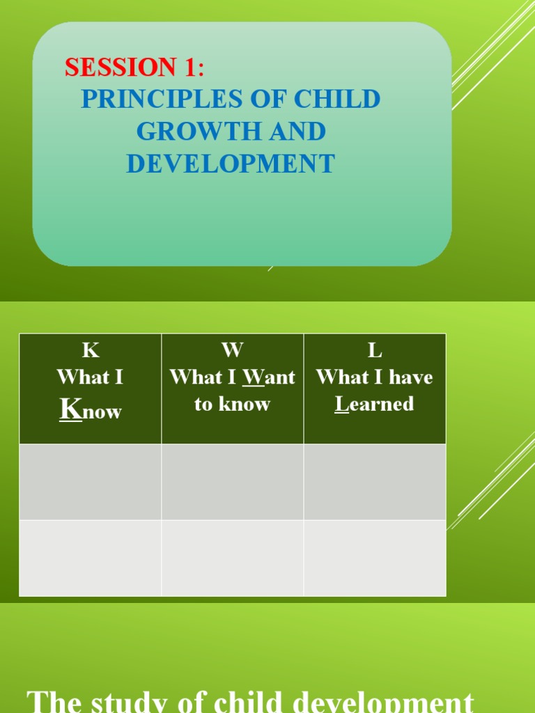 ELLN PPT Session 1 Principles of Child Development | PDF | Child ...