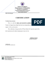 Certificate of Teaching