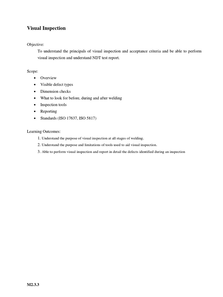 Visual Inspection Techniques and Tools | PDF | Welding | Construction