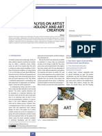 Analysis On Artist Neuropsychology and Art Creation: Translational Neuroscience