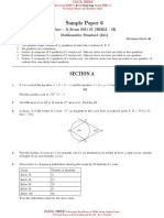 Sample Paper 6: Class - X Exam 2021-22 (TERM - II) Mathematics Standard