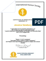 Jessica Newbury - Virtual Summit Certificate