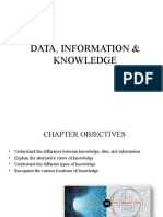 Understand Data, Info & Knowledge