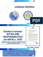 Contract of DepEd Scholars - Duties and Responsibilities