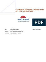 Offer For Compact Concrete Batching / Mixing Plant Model - Mac-30 (Pan Mixer)