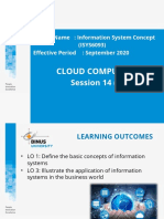 IS Concept 2020 - Session 14 - Cloud Computing (T)