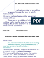 Production Function, ISO-quants and Economies of Scale