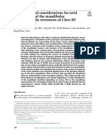 Biomechanical Considerations For Total Distalization of The Mandibular Dentition in The Treatment of Class III Malocclusion
