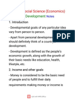 Class 10 Social Science Development Notes