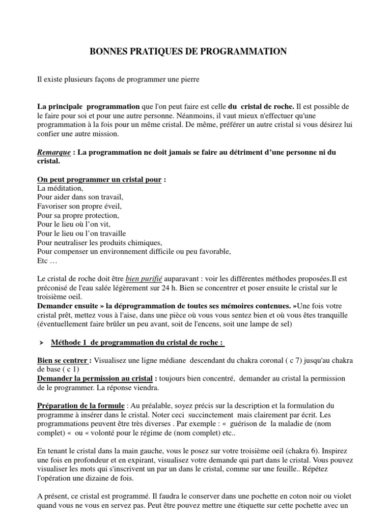 Méthode de Programmation | PDF | Cristal | La nature