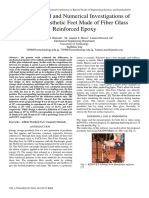 Experimental and Numerical Investigations of Athletic Prosthetic Feet Made of Fiber Glass Reinforced Epoxy