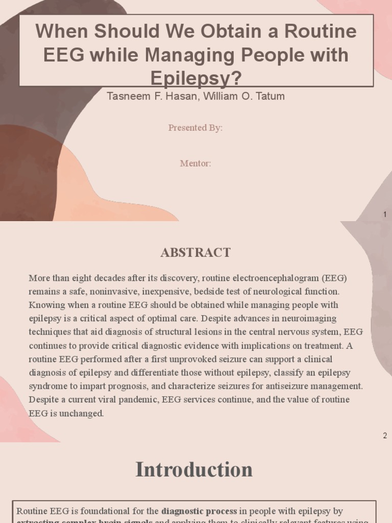 When Should We Obtain A Routine Eeg While Managing – JUCXFL