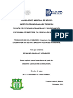 Reyna Imelda Argaez Hernández - Producción de Chile Habanero (Capsicum Chinense Jacq.) y Eficiencia en Uso de Agua Bajo Dos Fechas de Trasplante