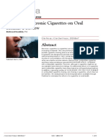 Impact of Electronic Cigarettes On Oral Health: A Review: Mahmoud Rouabhia, PHD