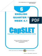 English Quarter 1 WEEK 4.1: Capsulized Self-Learning Empowerment Toolkit