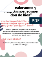 Nos Valoramos y Respetamos, Somos Don de Dios