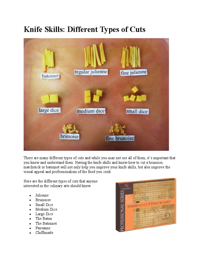 Knife Skills PDF Food And Drink Cuisine