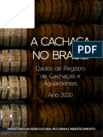 Relatório sobre registros de cachaça e aguardente no Brasil em 2020