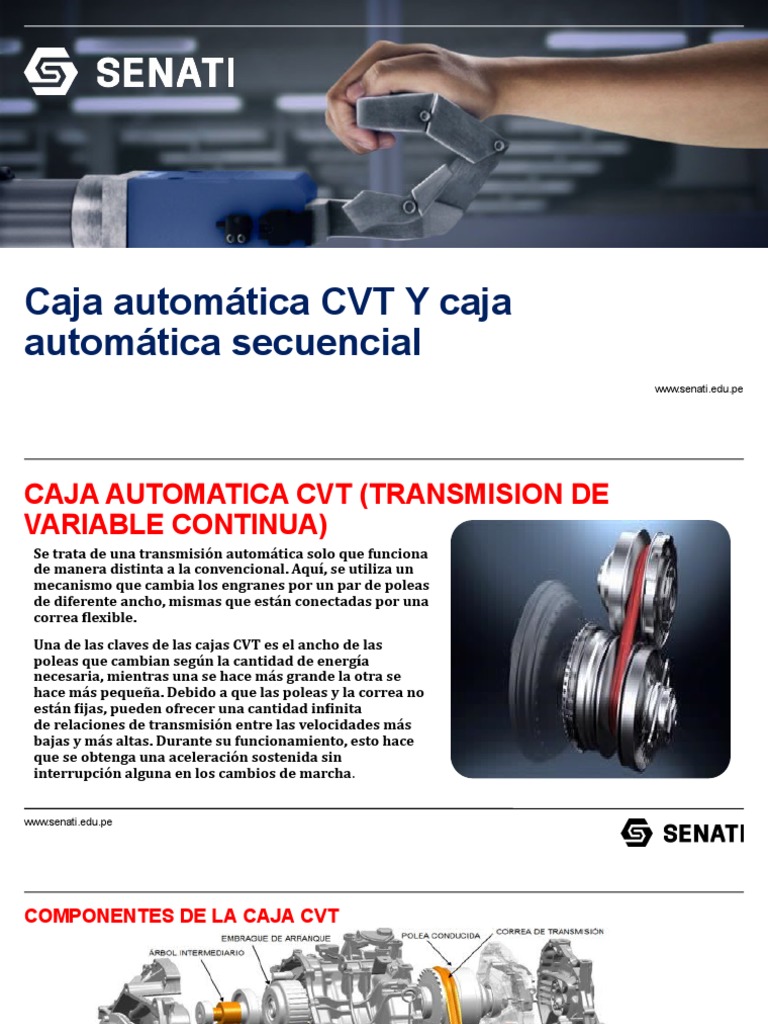 Tipos de cajas de cambios automáticas Caja CVT, caja automática