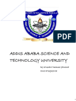 Addis Ababa Science and Technology University: by Student Rodas Yemane IDNO ETS0947/08