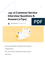 Top 18 Customer Service Interview Questions & Answers (+tips)