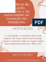 Importância da motivação, autoestima e autocuidado no tratamento do tabagismo