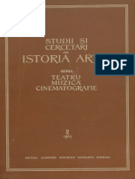 012 2 - Studii Cercetari Istoria Artei - Seria - Teatru Muzica Cinematografie - 1965