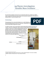 Motion of a Variable Mass Oscillator Investigation