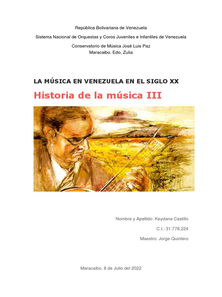 Música Venezolana en el Siglo XX | PDF | Venezuela | Las artes escénicas