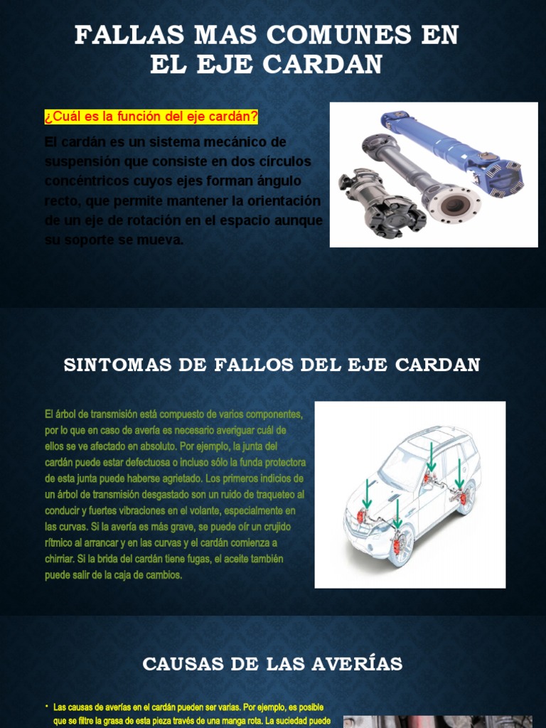 Fallas Comunes del Eje Cardán | PDF | Transmisión (Mecánica) | Eje
