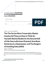 The Tim Ferriss Show Transcripts_ Master Investor Ed Thorp on How to Think for Yourself, Mental Models for the Second Half of Life, How to Be Inner-Directed, How Basic Numeracy Is a Superpower, and The Dangers of Investing Fads (#604) – The Blog of 