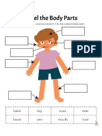 Class 6E - Body Parts - Cut Out and Glue