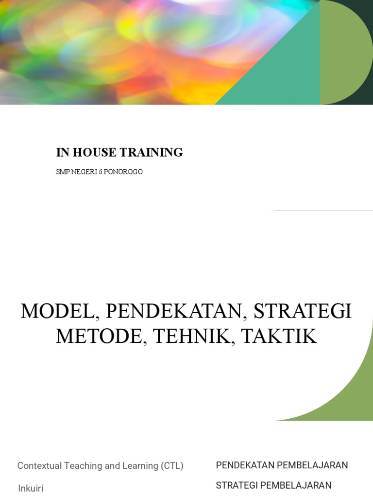 In House Training PDF