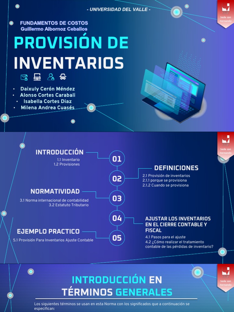 Provision de Inventarios | PDF | Inventario | Costo