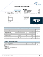 N-Channel 60 V (D-S) MOSFET: Features Product Summary