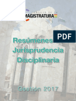 Consejo de La Magistratura, Jurisprudencia Disciplinaria, Bolivia, 2017™