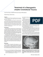 Intracranial Placement of A Nasogastric Tube After Complex Craniofacial Trauma