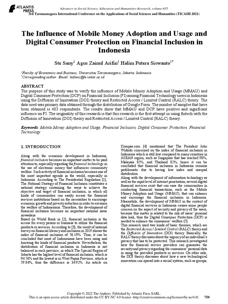 Financial Inclusion in Indonesia | PDF | Financial Inclusion | Privacy