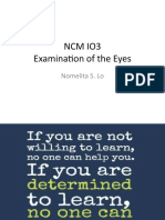 NCM IO3 Eye Examination
